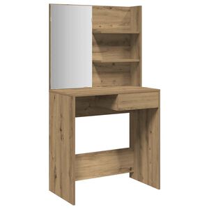 vidaXL toaletn&yacute; stol&iacute;k so zrkadlom Artisan Dub 74,5x40x141 cm