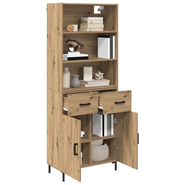 vidaXL Highboard Remeseln&yacute; dub 69,5 x 34 x 180 cm Kompozitn&eacute; drevo