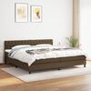 vidaXL Boxspring posteľ s matracom tmavohned&aacute; 200x200 cm l&aacute;tka