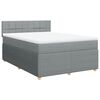 vidaXL Boxspring posteľ s matracom bledosiv&yacute; 140x190 cm l&aacute;tka
