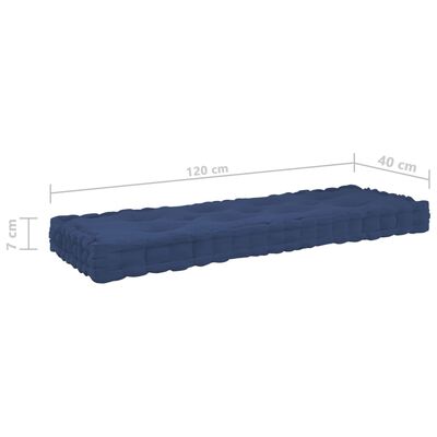 vidaXL Podlahové podložky na paletový nábytok 4 ks bledá námornícka modrá bavlna