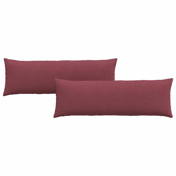 vidaXL Vank&uacute;&scaron;e na pohovku 2 pcs V&iacute;no červen&eacute; 120 x 40 cm l&aacute;tka