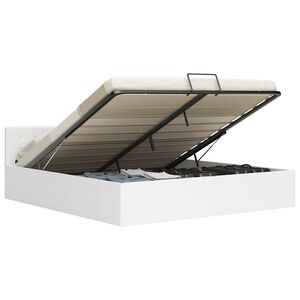 vidaXL Hydraulick&yacute; posteľn&yacute; r&aacute;m+&uacute;ložn&yacute; priestor, umel&aacute; koža 180x200 cm