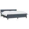 vidaXL Posteľn&yacute; r&aacute;m boxspring s matracom tmavosiv&yacute; 180x210 cm zamat