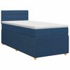 vidaXL Posteľ boxspring s matracom Modr&aacute; 100 x 200 cm L&aacute;tka