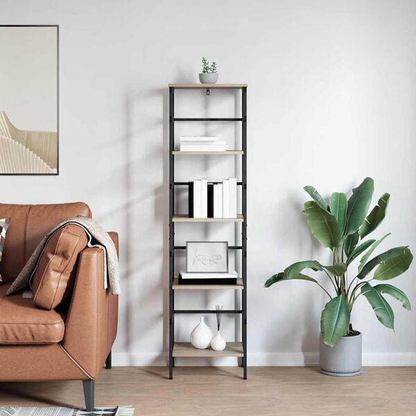 vidaXL Reg&aacute;l na knihy Sonoma dub 40 x 29,5 x 149 cm Kompozitn&eacute; drevo