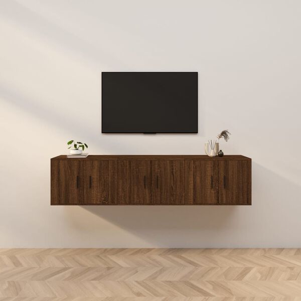 vidaXL N&aacute;stenn&eacute; TV skrinky 3 ks hned&yacute; dub 57x34,5x40 cm