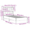 vidaXL Posteľ s knižnicou bez matraca 90x200 cm borovicov&yacute; mas&iacute;v