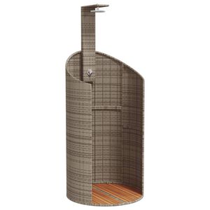 vidaXL Vonkaj&scaron;ia sprcha siv&yacute; 100x100x241,5 cm polyratan a ak&aacute;cia