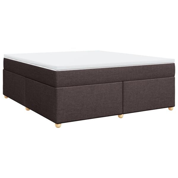 vidaXL Boxspring posteľ s matracom tmavohned&aacute; 180x200 cm l&aacute;tka