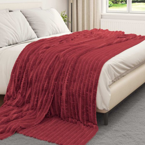 vidaXL Prikr&yacute;vky na hodenie 6 pcs Bordeaux červen&aacute; 240 x 220 cm Fl&iacute;s
