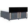 vidaXL Posteľn&yacute; r&aacute;m boxspring s matracom tmavosiv&yacute; 200x200 cm zamat