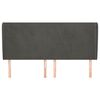 vidaXL Čelo postele so z&aacute;hybmi tmavosiv&eacute; 163x23x118/128 cm zamat