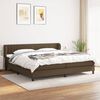 vidaXL Boxspring posteľ s matracom tmavohned&aacute; 200x200 cm l&aacute;tka