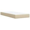 vidaXL Posteľn&yacute; r&aacute;m boxspring s matracom kr&eacute;mov&yacute; 90x190 cm l&aacute;tka