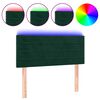 vidaXL Čelo postele s LED tmavozelen&eacute; 80x5x78/88 cm zamat