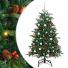 vidaXL Umel&yacute; vianočn&yacute; stromček Zelen&aacute; 150 cm PVC, kov a plast