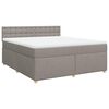 vidaXL Posteľn&yacute; r&aacute;m boxspring s matracom sivohned 180x200 cm l&aacute;tka