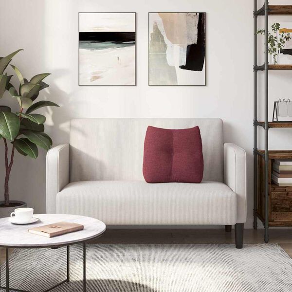 vidaXL Poduška na chrbát Víno červené 45 x 24 x 50 cm látka