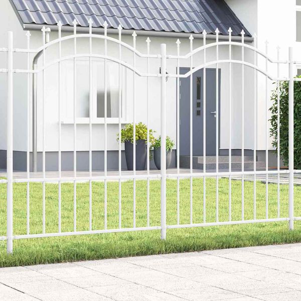 vidaXL Z&aacute;hradn&yacute; plot Biela 240 x 190 cm Povrchovo upraven&aacute; oceľ