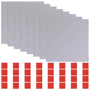 vidaXL Zrkadl&aacute; 8 ks Strieborn&aacute; 20,5 x 20,5 x 0,4 cm