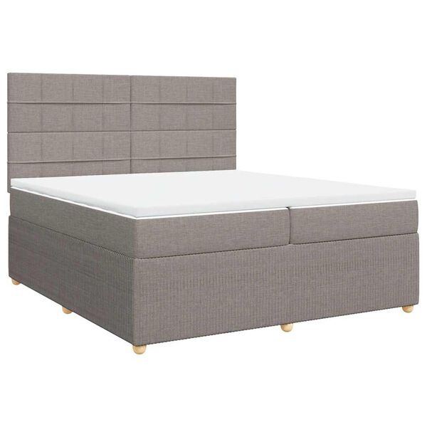 vidaXL Boxspring posteľ s matracom sivohned&yacute; 200x200 cm l&aacute;tka