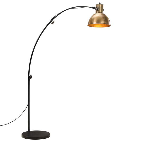 vidaXL Podlahov&aacute; lampa 25 W starožitn&aacute; mosadzn&aacute; 150 cm E27