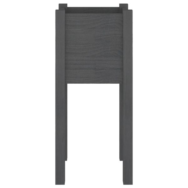 vidaXL Z&aacute;hradn&yacute; kvetin&aacute;č siv&yacute; 31x31x70 cm borovicov&yacute; mas&iacute;v