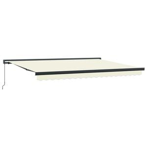 Sklopn&aacute; mark&iacute;za 400 &times; 300 cm Pl&aacute;tno a hlin&iacute;k Kr&eacute;mov&aacute; a &scaron;ed&aacute;