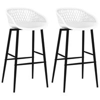 vidaXL Barové stoličky 2 ks biele