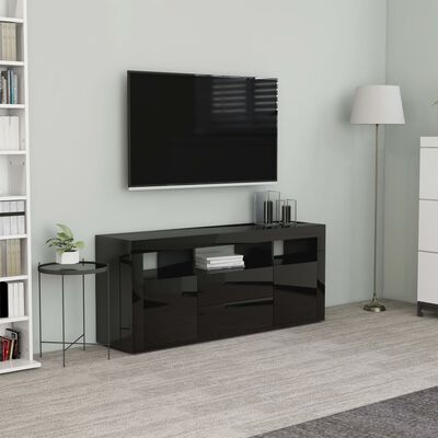 vidaXL TV skrinka, lesklá čierna 120x30x50 cm, kompozitné drevo