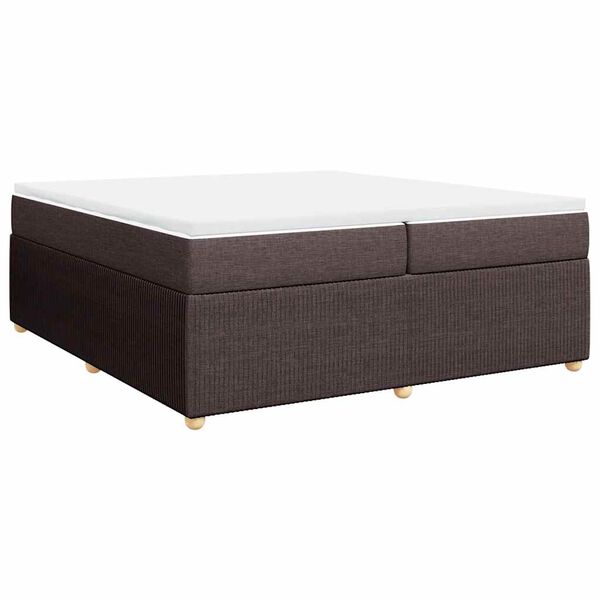vidaXL Boxspring posteľ s matracom tmavohned&aacute; 200x200 cm l&aacute;tka