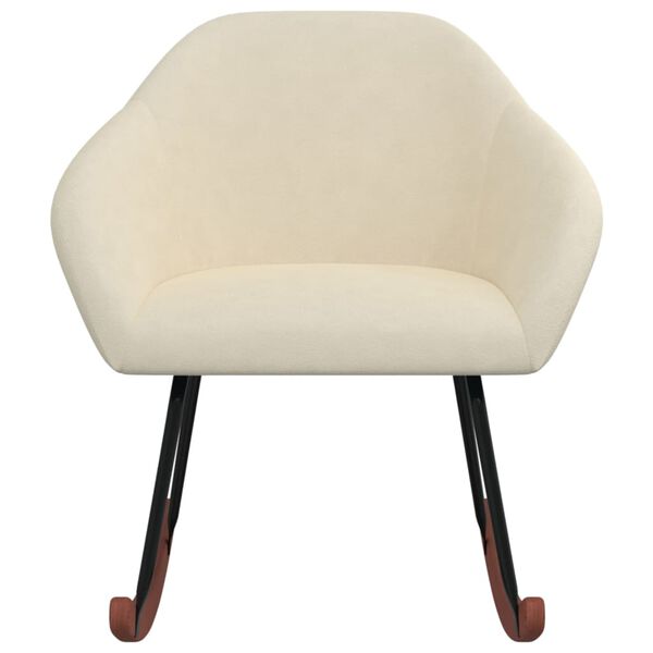 vidaXL Hojdacie kreslo kr&eacute;mov&eacute; l&aacute;tkov&eacute;