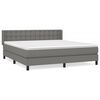 vidaXL Boxspring posteľ s matracom tmavosiv&aacute; 180x200 cm l&aacute;tka
