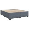 vidaXL Posteľn&yacute; r&aacute;m boxspring s matracom tmavosiv&yacute; 180x200 cm zamat