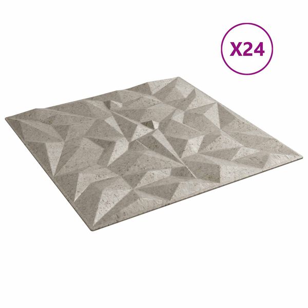 vidaXL N&aacute;stenn&eacute; panely 24 pcs Amethyst Beton 50 x 50 cm XPS Pena