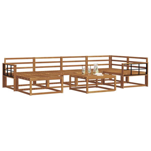 vidaXL Z&aacute;hradn&aacute; s&uacute;prava gaučov 7 pcs Pr&iacute;rodn&aacute; Pevn&eacute; ak&aacute;ciov&eacute; drevo