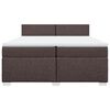 vidaXL Boxspring posteľ s matracom tmavohned&aacute; 200x200 cm l&aacute;tka
