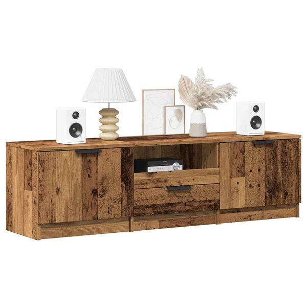 vidaXL TV skrinka Old Wood 140x35x40 cm Engineered Wood
