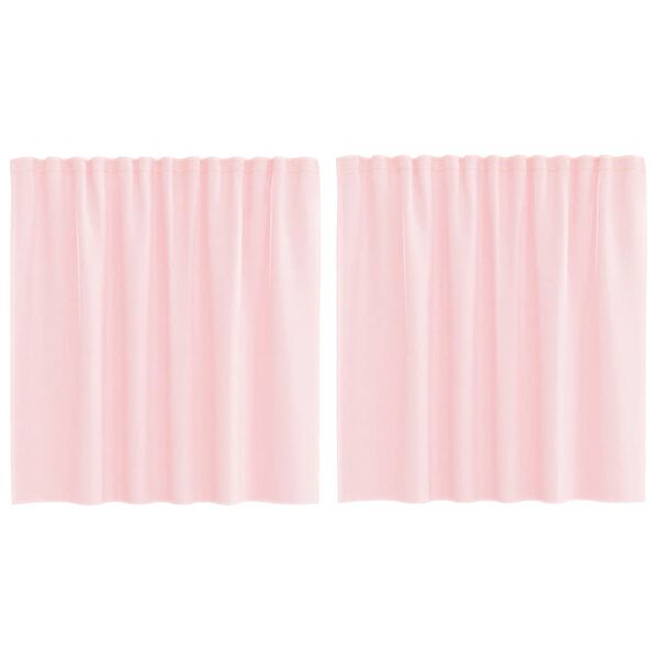 vidaXL Voile záclony s vreckami na tyče, 2 ks, svetloružové