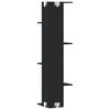 vidaXL Nástenná rohová polica čierna 36,5x36,5x140 cm kompozitné drevo