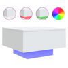 vidaXL Konferenčn&yacute; stol&iacute;k s LED svetlami biely 55x55x31 cm