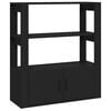 vidaXL Komoda čierna 80x30x90 cm spracovan&eacute; drevo