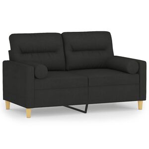 vidaXL 2-miestna pohovka s vank&uacute;&scaron;mi čierna 120 cm l&aacute;tka