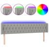 vidaXL Čelo postele s LED bledosiv&eacute; 183x16x78/88 cm l&aacute;tka