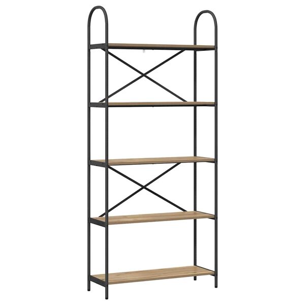 vidaXL Reg&aacute;l na knihy Remeseln&yacute; dub 80 x 30 x 183 cm Kompozitn&eacute; drevo