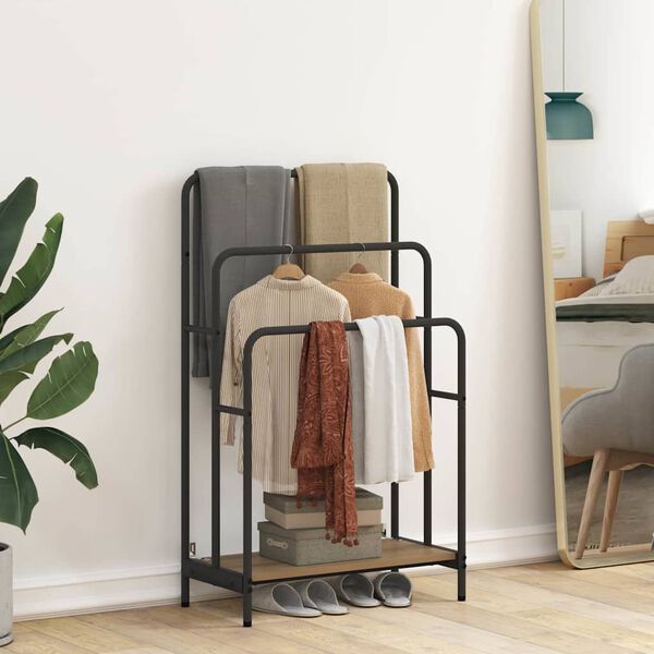 vidaXL Ve&scaron;iak na oblečenie s poličkou Remeseln&yacute; dub 60 x 30 x 100,5 cm