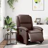 vidaXL Elektrické sklápacie kreslo hnedé umelá koža