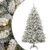 vidaXL Umel&yacute; Skl&aacute;pac&iacute; Vianočn&yacute; Stromček Zelen&aacute; a biela 210 cm 300 LED