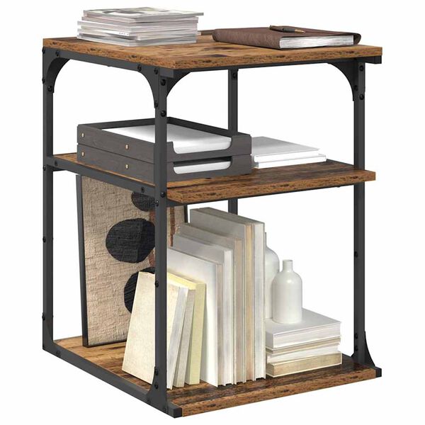 vidaXL Stojan na tlačiareň Star&eacute; drevo 43 x 48 x 64 cm